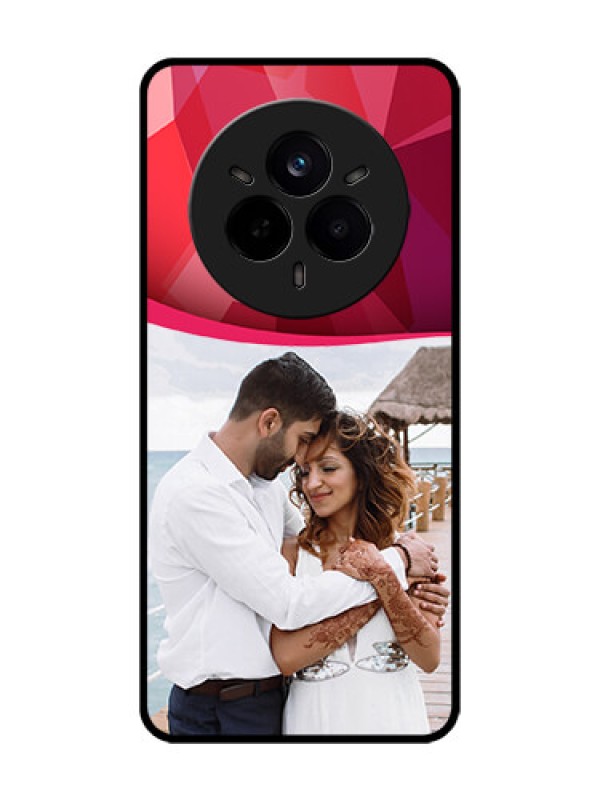 Custom Realme 14 Pro 5G Custom Metal Phone Case - Red Abstract Design