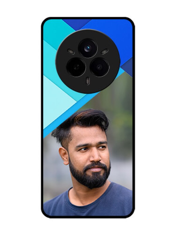 Custom Realme 14 Pro 5G Custom Metal Phone Case - Blue Pattern Design