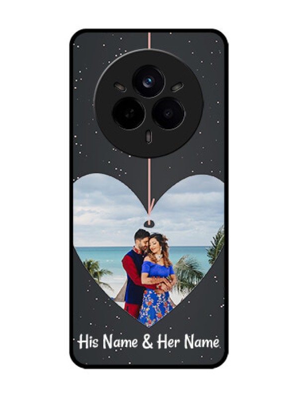 Custom Realme 14 Pro 5G Custom Metal Phone Case - Hanging Heart Design