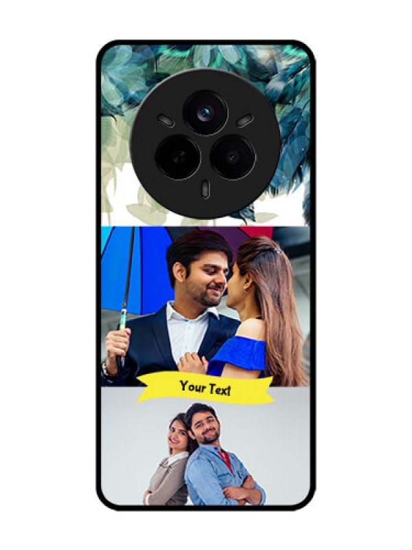 Custom Realme 14 Pro 5G Custom Metal Phone Case - Image With Boho Peacock Feather Design