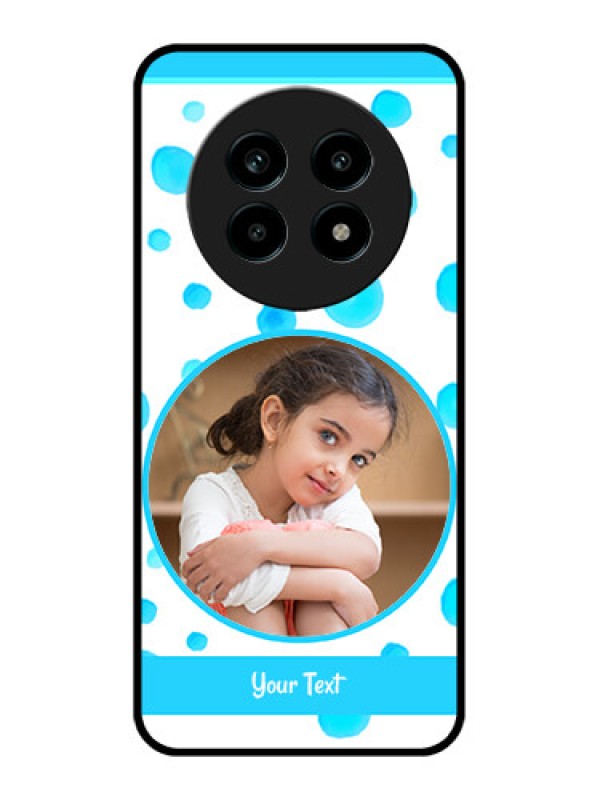 Custom Realme 14 Pro Lite 5G Custom Metal Phone Case - Blue Bubbles Pattern Design