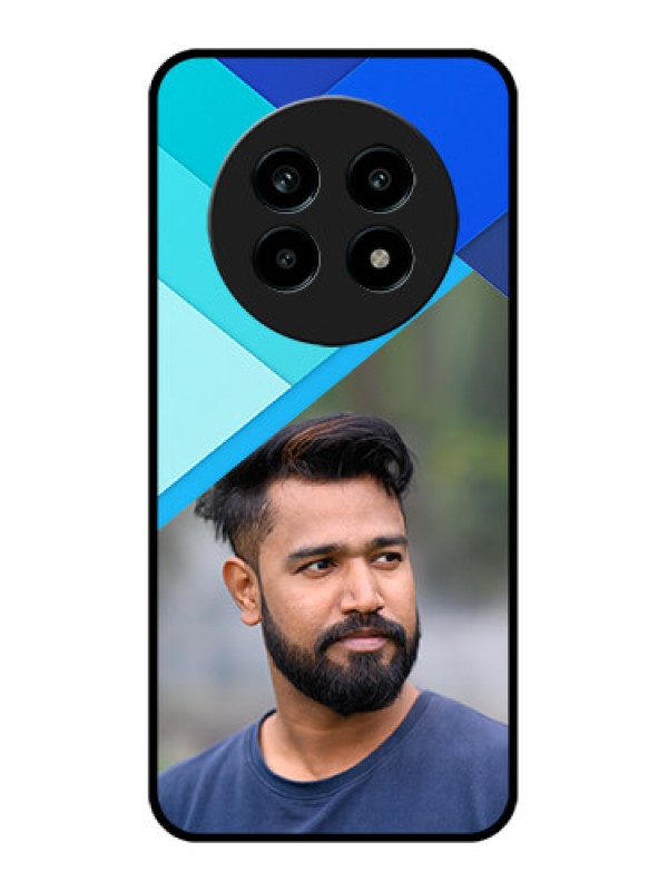 Custom Realme 14 Pro Lite 5G Custom Metal Phone Case - Blue Pattern Design