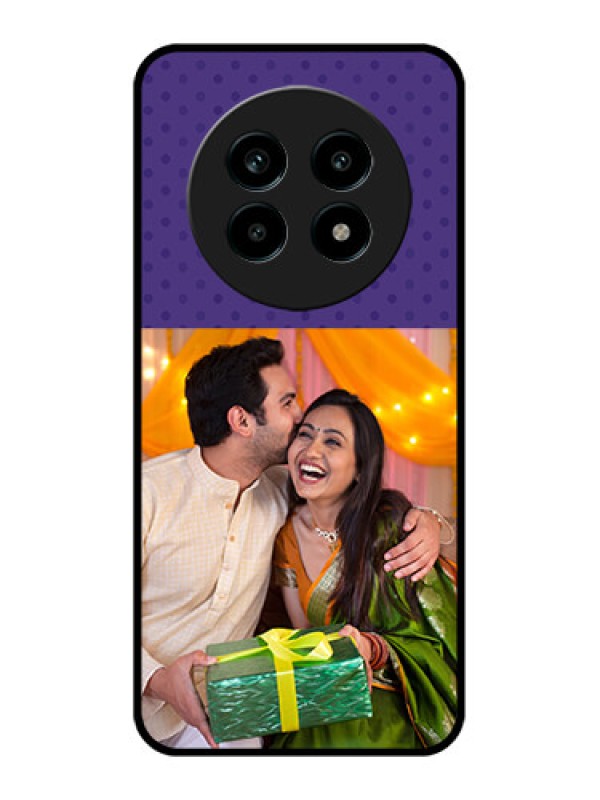 Custom Realme 14 Pro Lite 5G Custom Metal Phone Case - Violet Colored Pattern Design