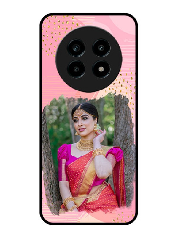 Custom Realme 14 Pro Lite 5G Custom Metal Phone Case - Gold Glitter Splash Design