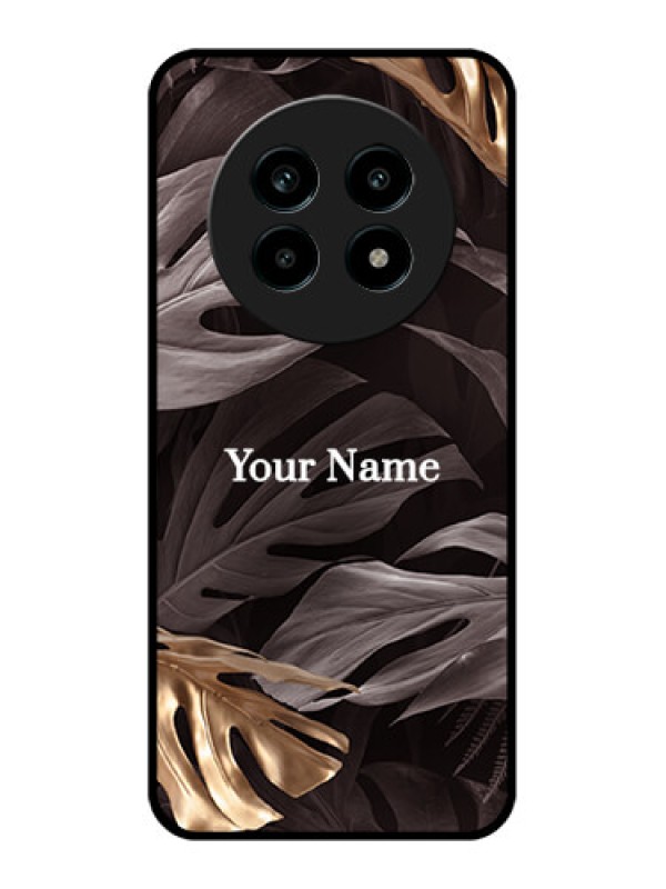 Custom Realme 14 Pro Lite 5G Custom Metal Phone Case - Wild Leaves Digital Paint Design