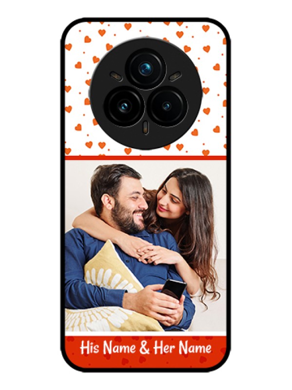 Custom Realme 14 Pro Plus 5G Custom Metal Phone Case - Orange Love Symbol Design