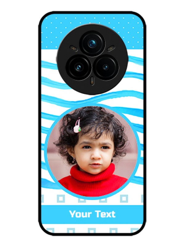 Custom Realme 14 Pro Plus 5G Custom Metal Phone Case - Simple Blue Case Design