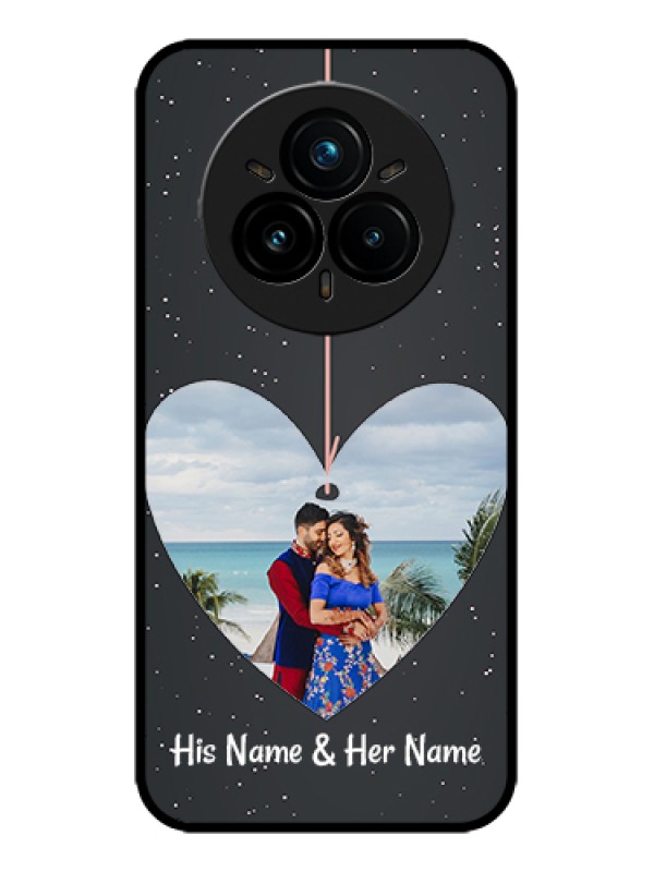 Custom Realme 14 Pro Plus 5G Custom Metal Phone Case - Hanging Heart Design