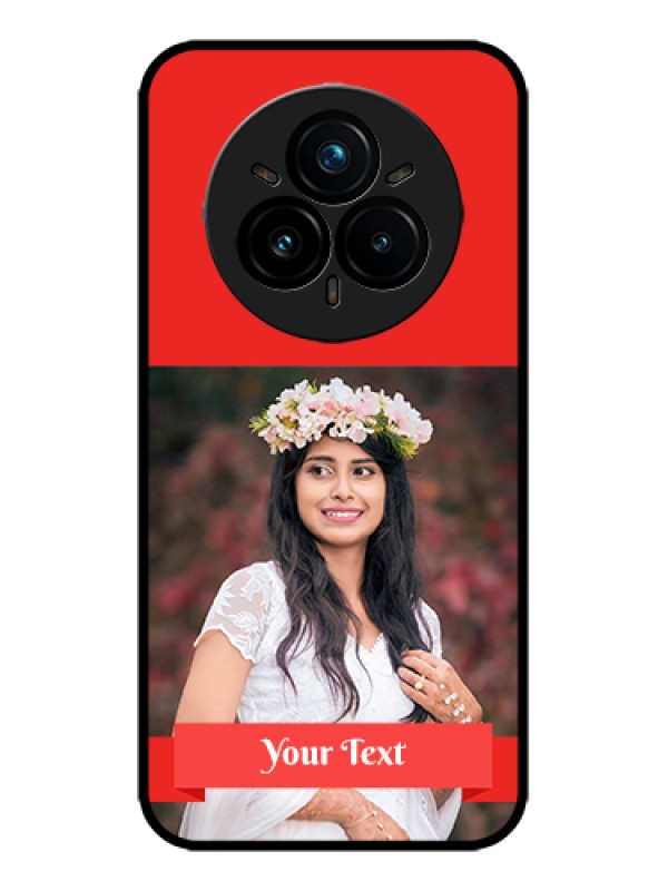 Custom Realme 14 Pro Plus 5G Custom Metal Phone Case - Simple Red Color Design