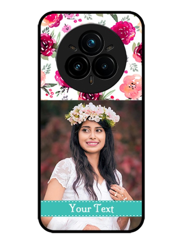 Custom Realme 14 Pro Plus 5G Custom Metal Phone Case - Water Colors Floral Design