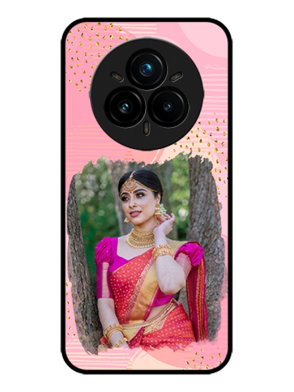 Custom Realme 14 Pro Plus 5G Custom Metal Phone Case - Gold Glitter Splash Design