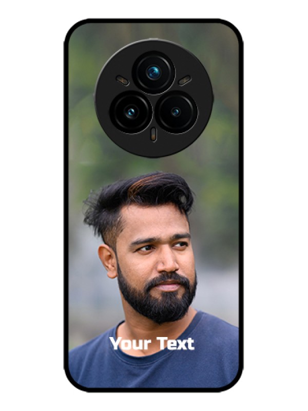 Custom Realme 14 Pro Plus 5G Custom Metal Phone Case - Photo With Text Design