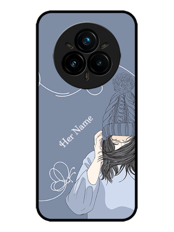 Custom Realme 14 Pro Plus 5G Custom Metal Phone Case - Girl In Winter Outfit Design