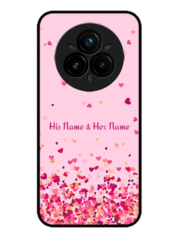 Custom Realme 14 Pro Plus 5G Custom Metal Phone Case - Floating Hearts Design