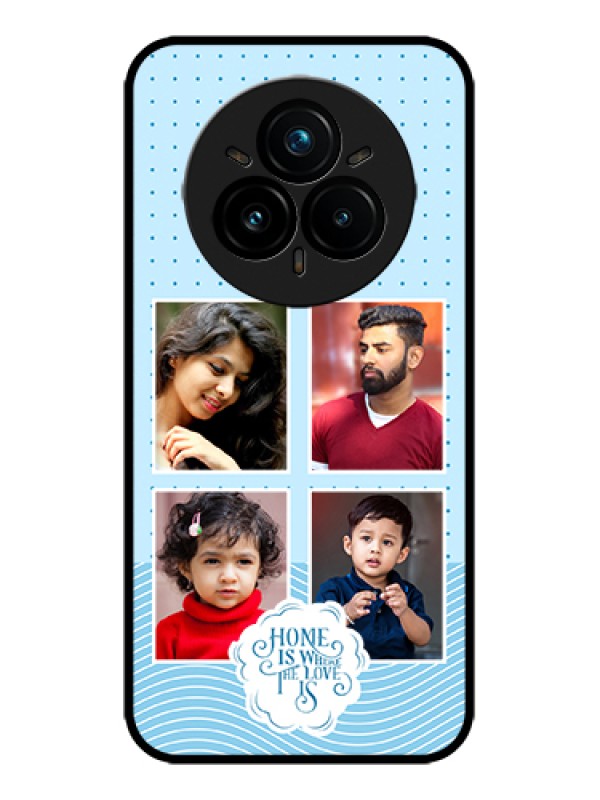 Custom Realme 14 Pro Plus 5G Custom Metal Phone Case - Cute Love Quote With 4 Pic Upload Design