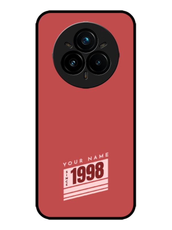 Custom Realme 14 Pro Plus 5G Custom Metal Phone Case - Red Custom Year Of Birth Design