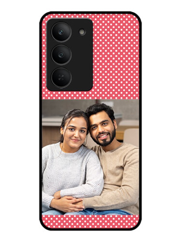 Custom Realme 14x 5G Custom Metal Phone CaseWhite Dotted Design