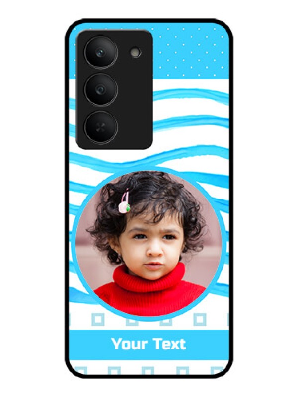 Custom Realme 14x 5G Custom Metal Phone CaseSimple Blue Case Design