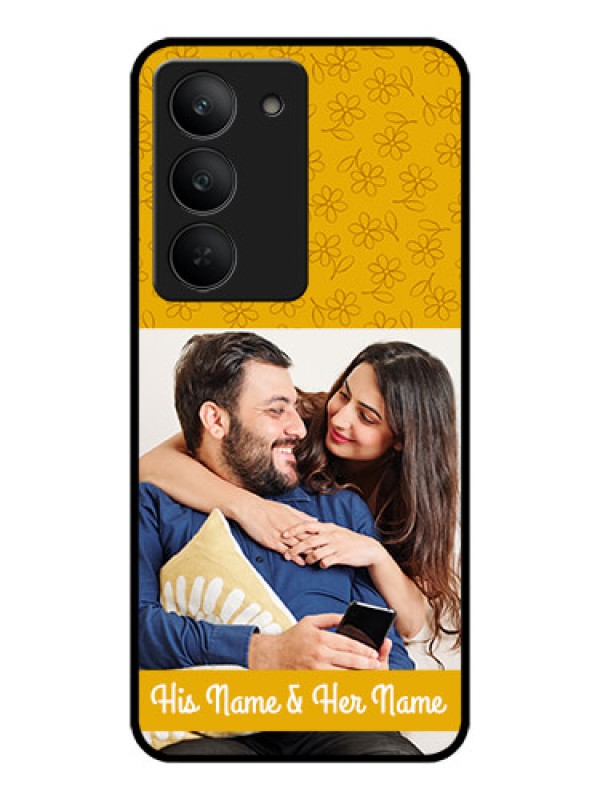 Custom Realme 14x 5G Custom Metal Phone CaseYellow Floral Design