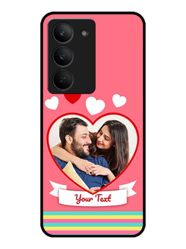 Custom Realme 14x 5G Custom Metal Phone CaseLove Shapes Doodle Design