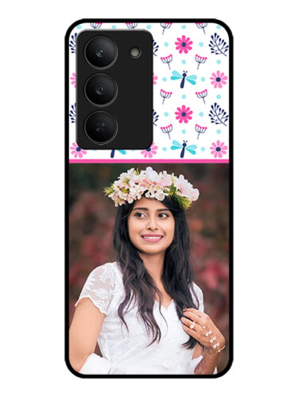 Custom Realme 14x 5G Custom Metal Phone CaseColorful Flower Design