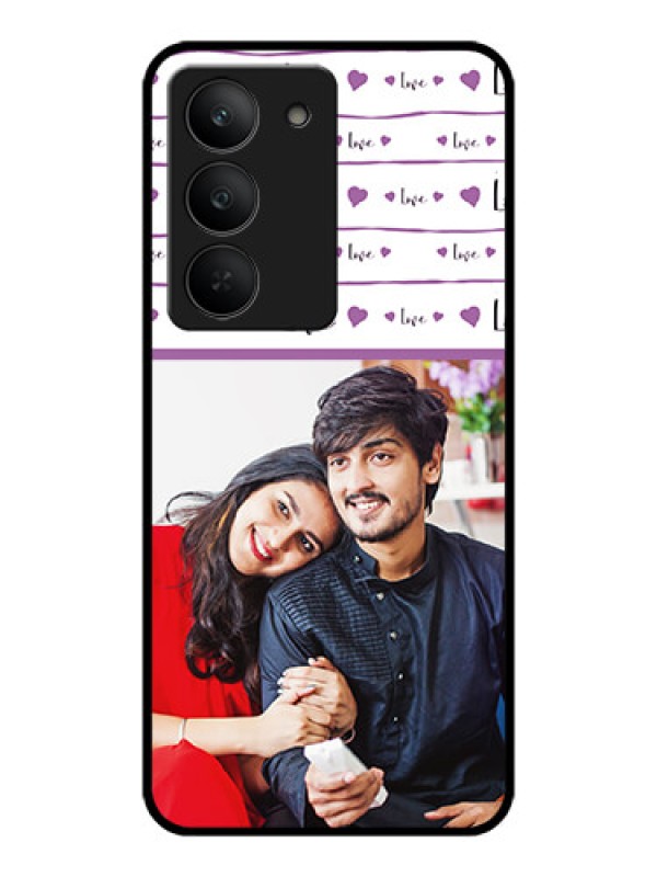 Custom Realme 14x 5G Custom Metal Phone CaseCouples Heart Design
