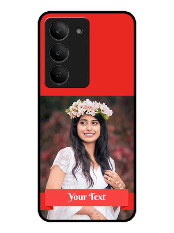 Custom Realme 14x 5G Custom Metal Phone CaseSimple Red Color Design