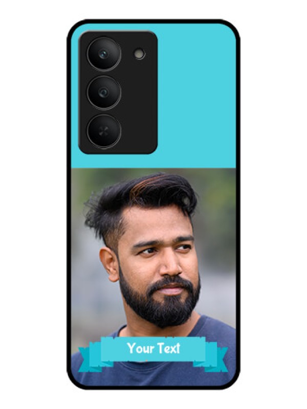 Custom Realme 14x 5G Custom Metal Phone CaseBlue Color Design