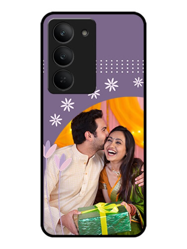 Custom Realme 14x 5G Custom Metal Phone CaseLavender Flowers Design