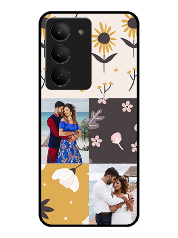 Custom Realme 14x 5G Custom Metal Phone Case3 Images With Floral Design