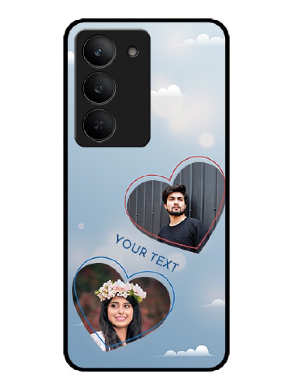 Custom Realme 14x 5G Custom Metal Phone CaseBlue Color Couple Design