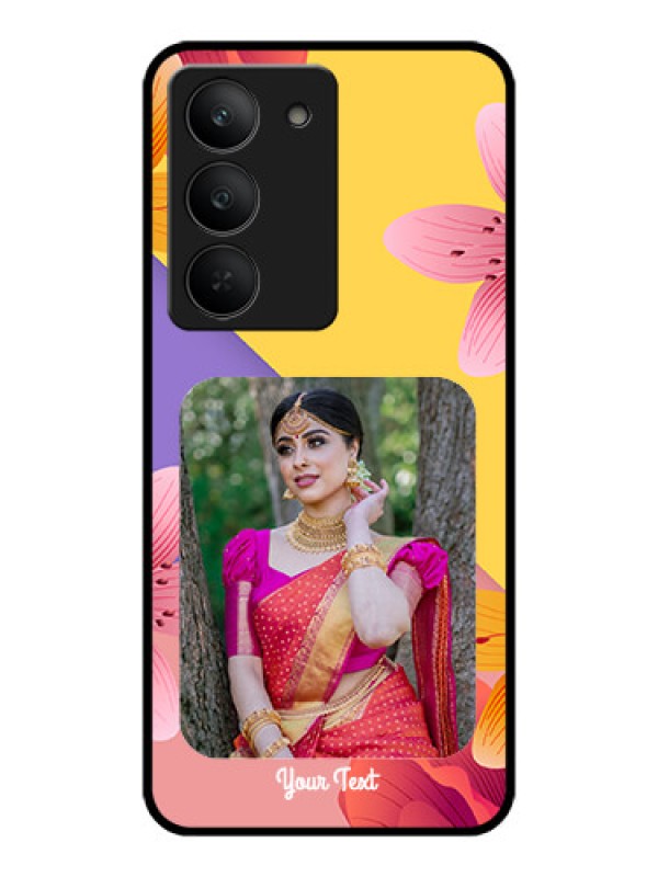 Custom Realme 14x 5G Custom Metal Phone Case3 Image With Vintage Floral Design