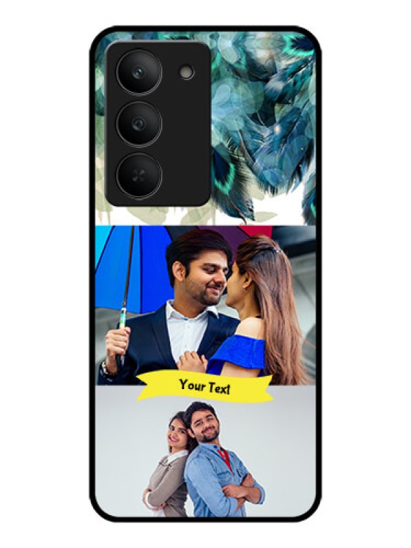 Custom Realme 14x 5G Custom Metal Phone CaseImage With Boho Peacock Feather Design