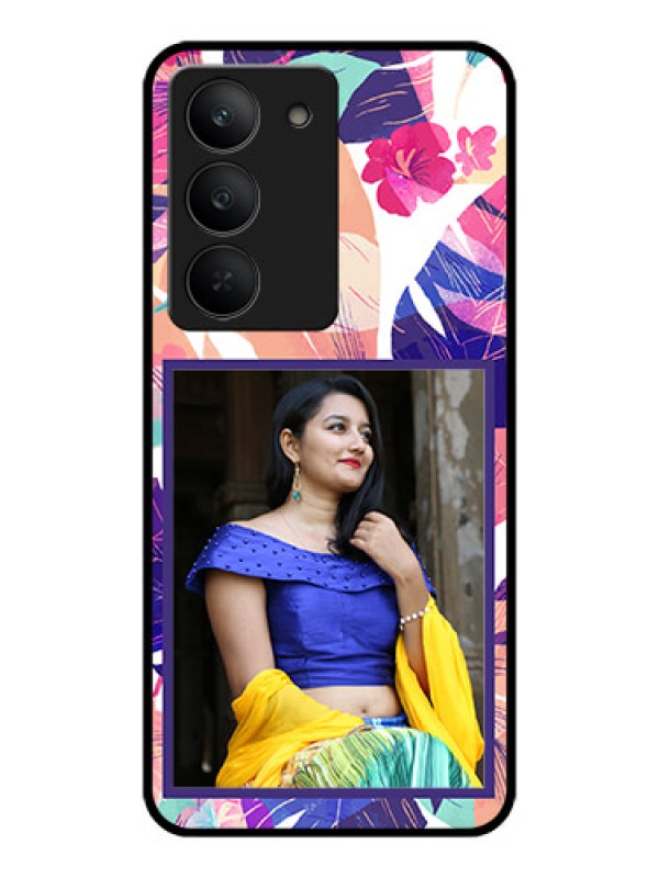 Custom Realme 14x 5G Custom Metal Phone CaseAbstract Floral Design