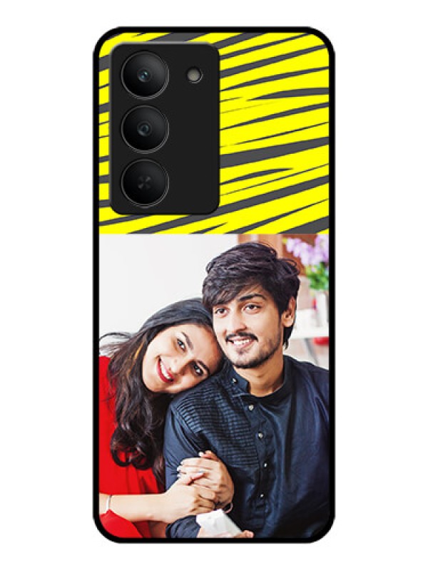 Custom Realme 14x 5G Custom Metal Phone CaseYellow Abstract Design
