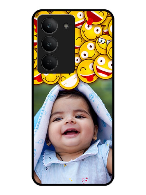 Custom Realme 14x 5G Custom Metal Phone CaseWith Smiley Emoji Design