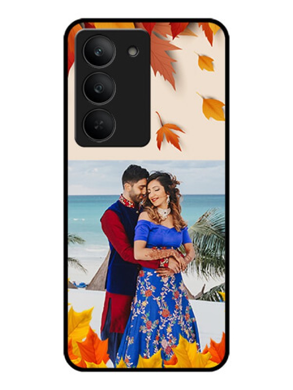 Custom Realme 14x 5G Custom Metal Phone CaseAutumn Maple Leaves Design