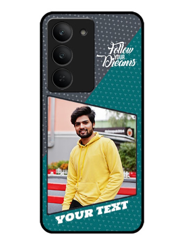 Custom Realme 14x 5G Custom Metal Phone CaseBackground Pattern Design With Quote