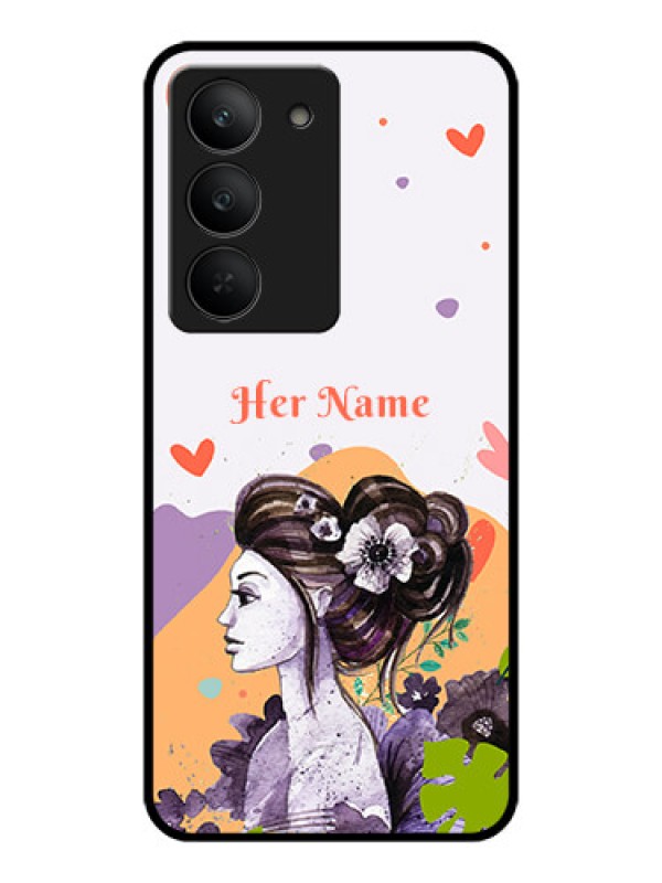 Custom Realme 14x 5G Custom Metal Phone CaseWoman And Nature Design