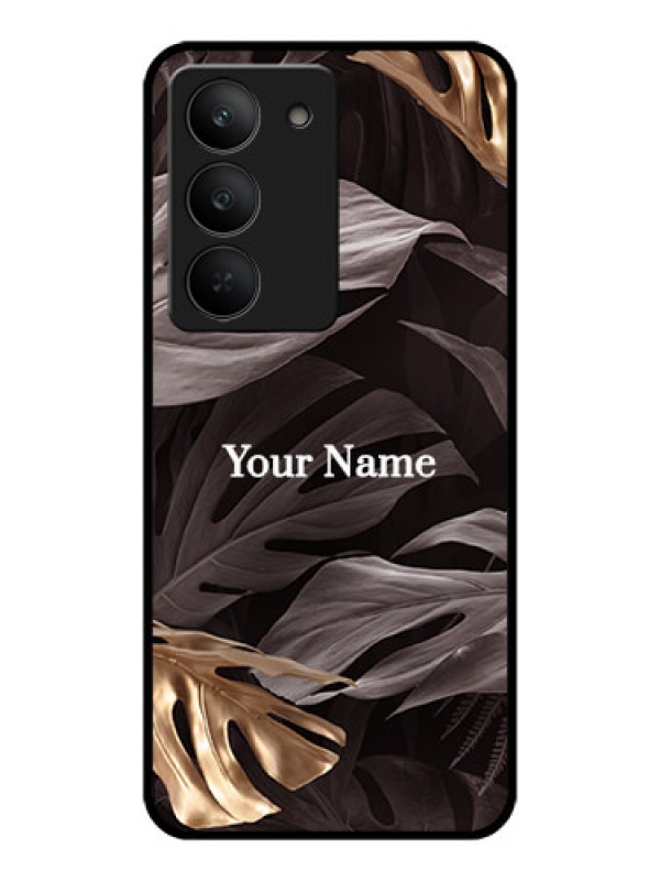 Custom Realme 14x 5G Custom Metal Phone CaseWild Leaves Digital Paint Design