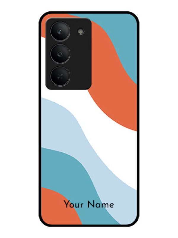 Custom Realme 14x 5G Custom Metal Phone CaseColoured Waves Design