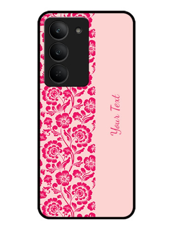 Custom Realme 14x 5G Custom Metal Phone CaseAttractive Floral Pattern Design