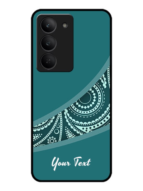 Custom Realme 14x 5G Custom Metal Phone CaseSemi Visible Floral Design