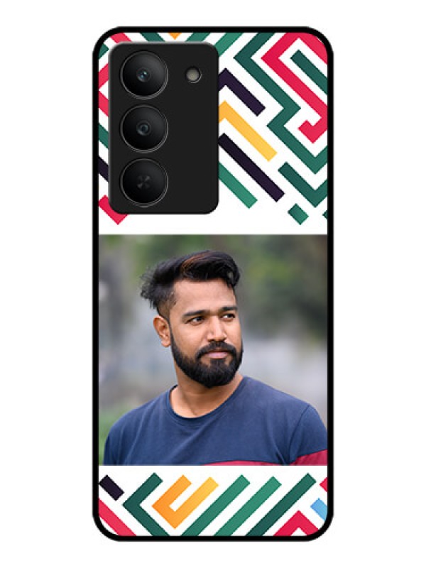 Custom Realme 14x 5G Custom Metal Phone CaseColorful Maze Pattern Design