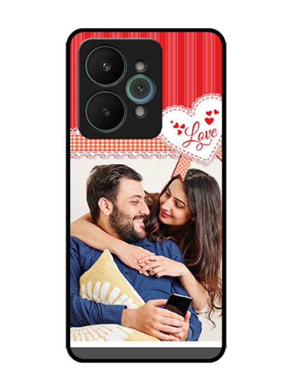 Custom Realme 15 5G Custom Metal Phone Case - Red Love Pattern Design
