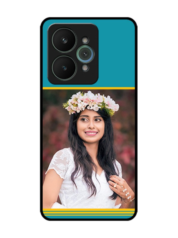 Custom Realme 15 5G Custom Metal Phone Case - Yellow & Blue Design