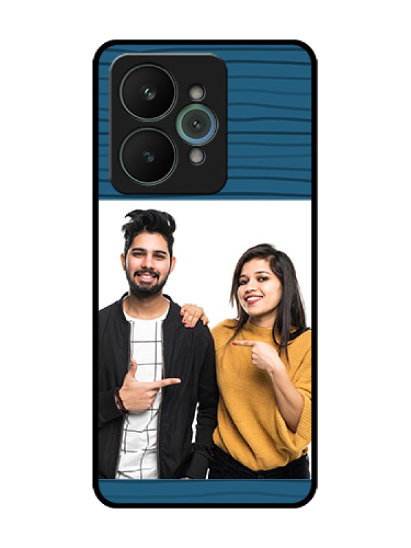 Custom Realme 15 5G Custom Metal Phone Case - Blue Pattern Cover Design