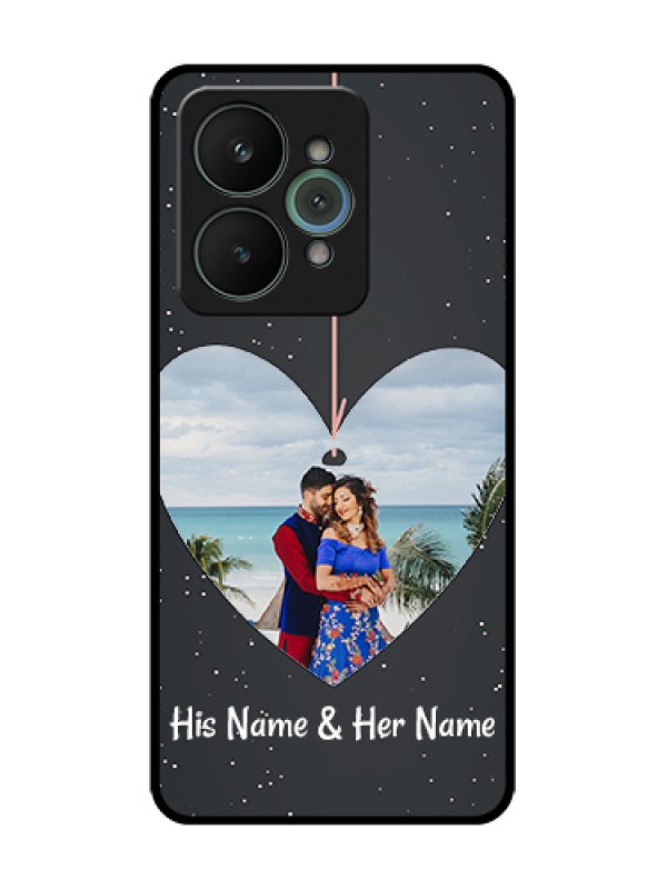 Custom Realme 15 5G Custom Metal Phone Case - Hanging Heart Design