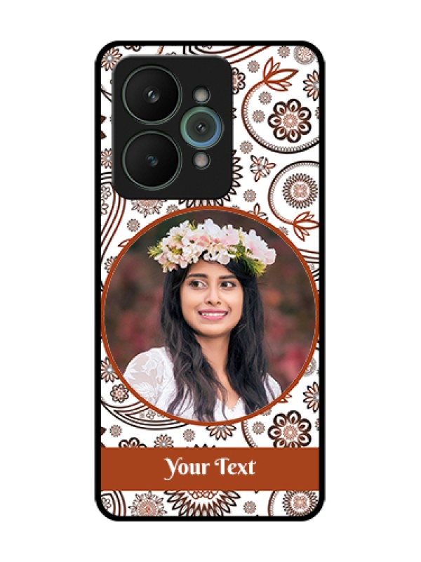 Custom Realme 15 5G Custom Metal Phone Case - Abstract Flower Design