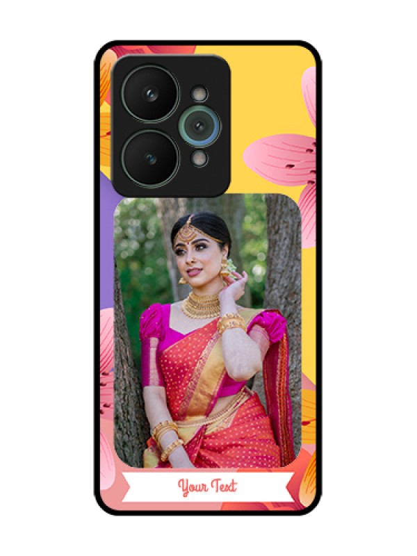 Custom Realme 15 5G Custom Metal Phone Case - 3 Image With Vintage Floral Design